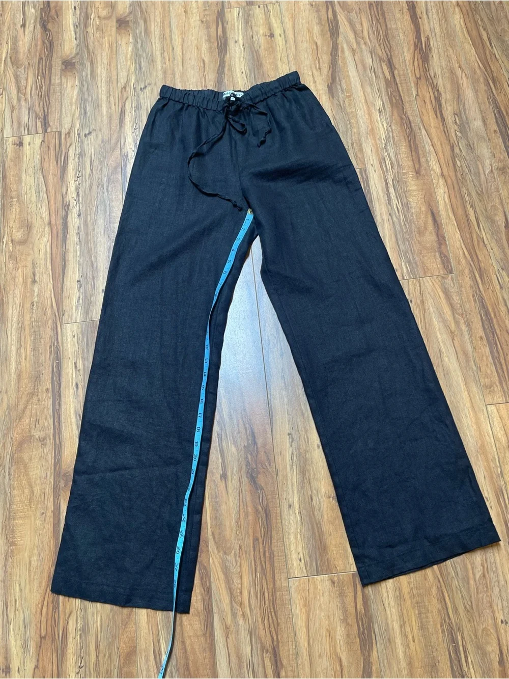 Reformation Olina Linen Pants in Black Size XS